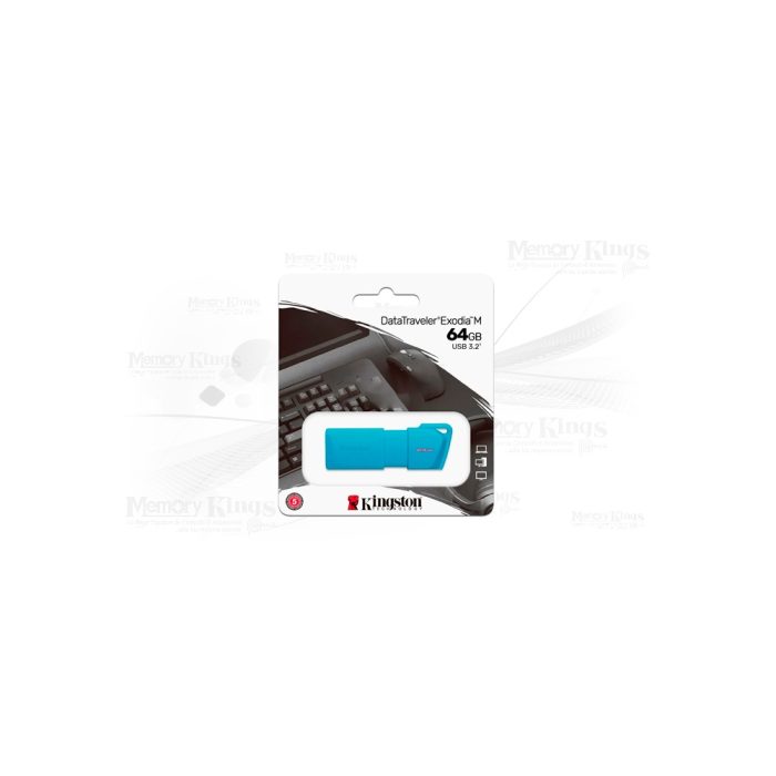 MEMORIA USB 64GB KINGSTON EXODIA M BLUE NEON