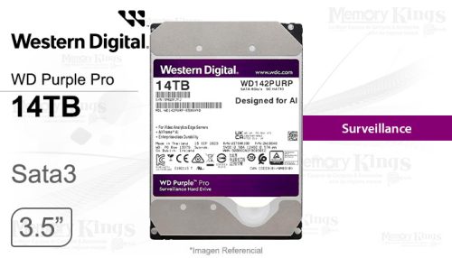 DISCO DURO 14TB WD PURPLE PRO 512MB Vigilancia