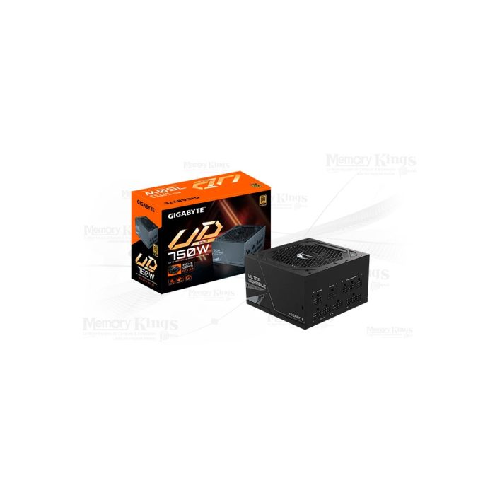 Fuente de alimentación Gigabyte UD750GM PG5, 750W, 80 PLUS Gold Certified, Formato ATX.