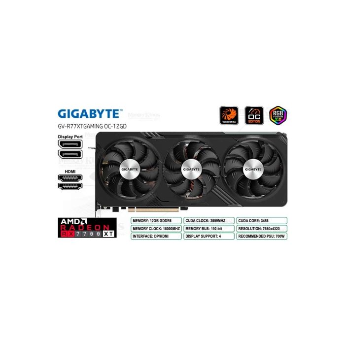 RADEON RX 7700 XT 12GB 192 bit GIGABYTE GAMING OC