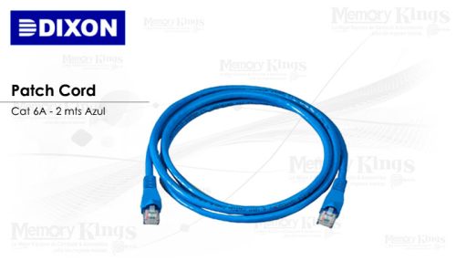CABLE RED PATCH CORD DIXON 2mt cat-6A Azul