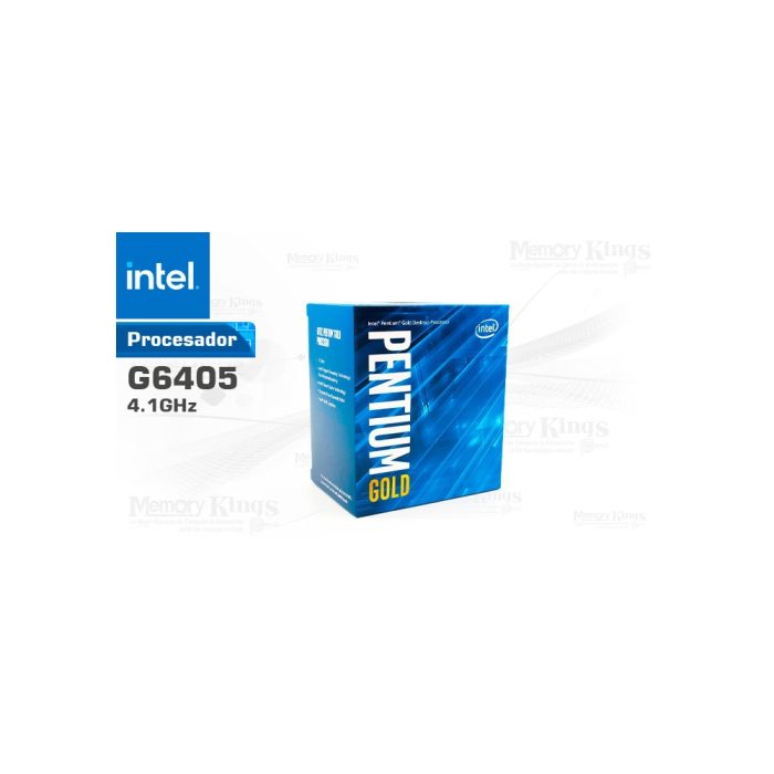 PROCESADOR INTEL Pentium Gold G6405 4.10GHZ 4MB 1200, Graficos Intel UHD 610, incluye Fan-Cooler