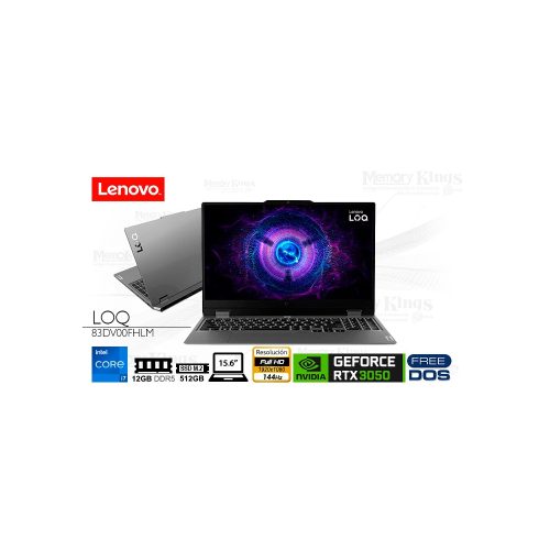 Notebook Lenovo LOQ 15IRX9 15.6" FHD IPS, Core i7-13650HX 2.6/4.9GHz 12GB DDR5-4800MHz