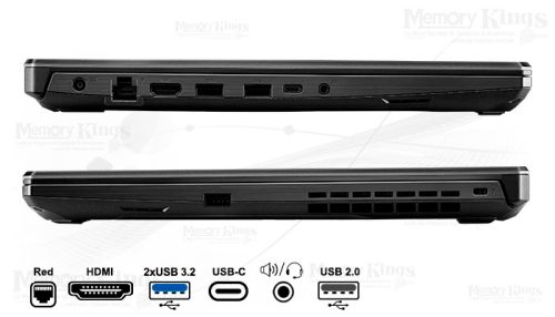 LAPTOP Ryzen 5 7535HS ASUS TUF Gaming A15 FA506NC-HN011W 8|512|15.6" GEFORCE RTX 3050 4GB, W11HOME