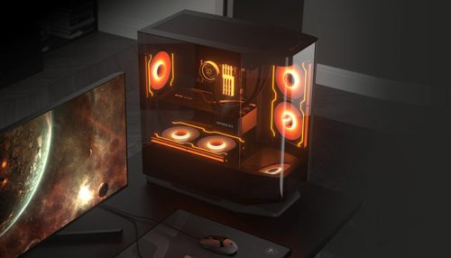 CASE Mid Tower COUGAR FV270 RGB Glass Brightly BK.