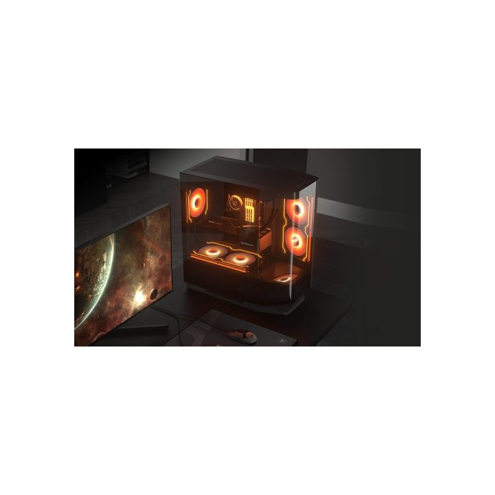 CASE Mid Tower COUGAR FV270 RGB Glass Brightly BK.