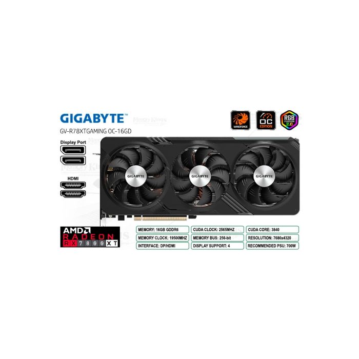 Tarjeta de video Gigabyte Radeon RX 7800 XT GAMING OC 16G, 16GB GDDR6, PCI Express 4.0