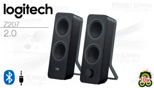 PARLANTE 2.0 LOGITECH Z207 (10w) BLACK Bluetooth