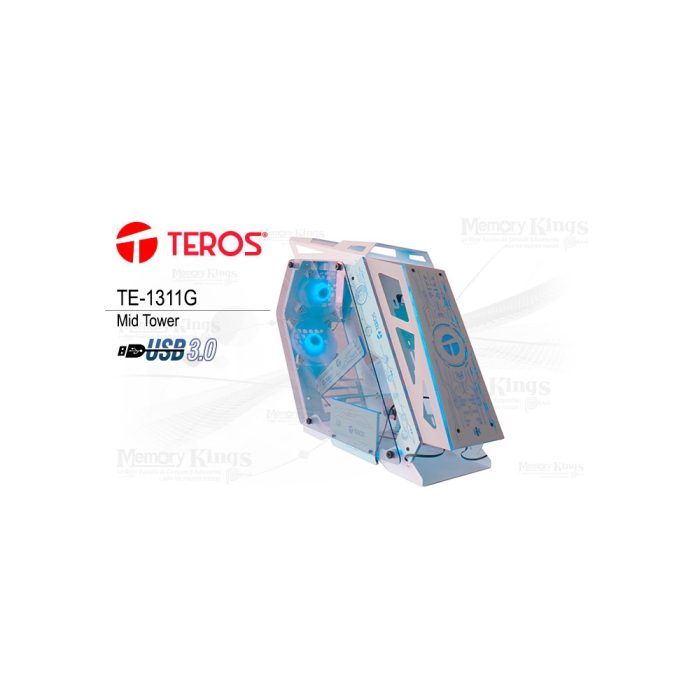 CASE Mid Tower TEROS TE-1311G White ARGB