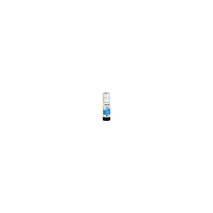 Botella de tinta EPSON T504220-AL, color Cyan, contenido 70ml.
