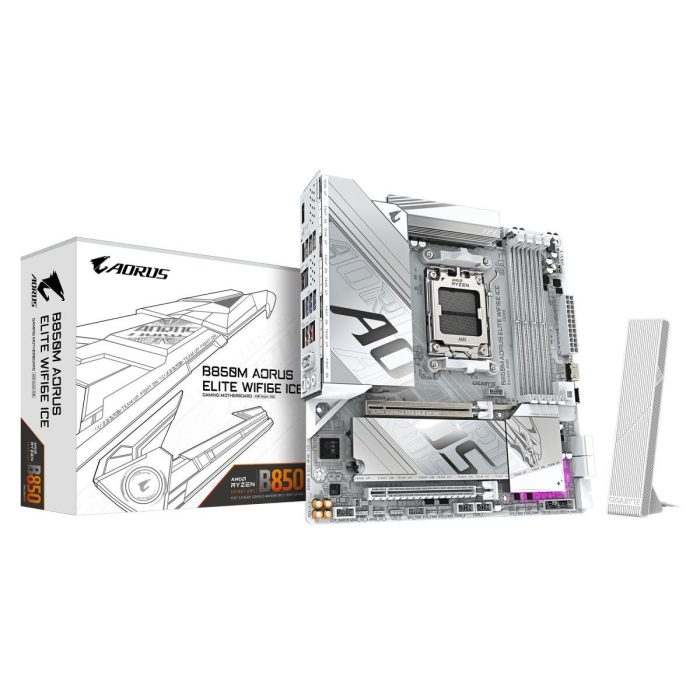 Motherboard GIGABYTE B850M AORUS ELITE WIFI6E ICE, Chipset AMD B850, Socket AMD AM5, ATX