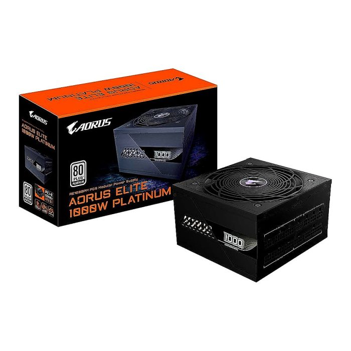 Fuente de alimentación Gigabyte GP-AE1000PM PG5, 1000W, 80 PLUS Platinum, Formato ATX.