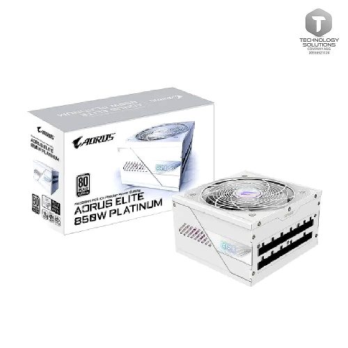 Fuente de alimentación Gigabyte GP-AE850PM PG5 ICE, 850W, 80 PLUS Platinum, Formato ATX.