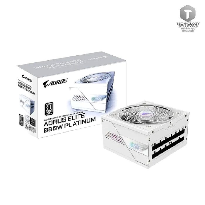 Fuente de alimentación Gigabyte GP-AE850PM PG5 ICE, 850W, 80 PLUS Platinum, Formato ATX.
