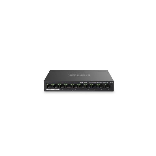 Mercusys MS110P V1 - Conmutador - 10 x 10/100 (8 PoE+) - sobremesa, montaje en pared - PoE+ (65 W)