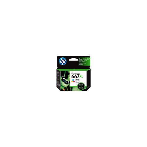 Cartucho de tinta HP 667XL XL Rendimiento Inyección de tinta - Tricolor - Original