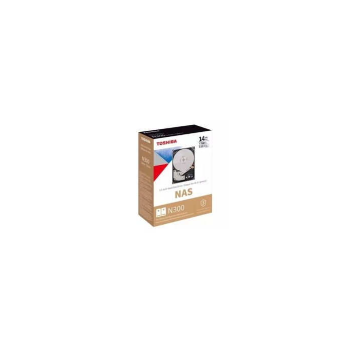 Disco duro Toshiba N300 NAS 14TB 7200rpm SATA 3.5" con 512MB Cache para almacenamiento seguro