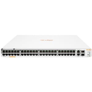 HPE Instant On 1960 48 Puertos Gestionable Conmutador Ethernet - Ethernet de 10 gigabits, Gigabit Ethernet - 10GBase-T, 10GBase-X, 10/100/1000Base-T - 2 Capa compatible - Modular - 100W Power Consumption - 600W Rendimiento PoE - Fibra Óptica, Par trenzado - PoE Ports - Montable en bastidor, Superficie de mesa, Montaje en pared, Debajo de mesa, Montaje en armario - Toda la vida útil Garantía limitada