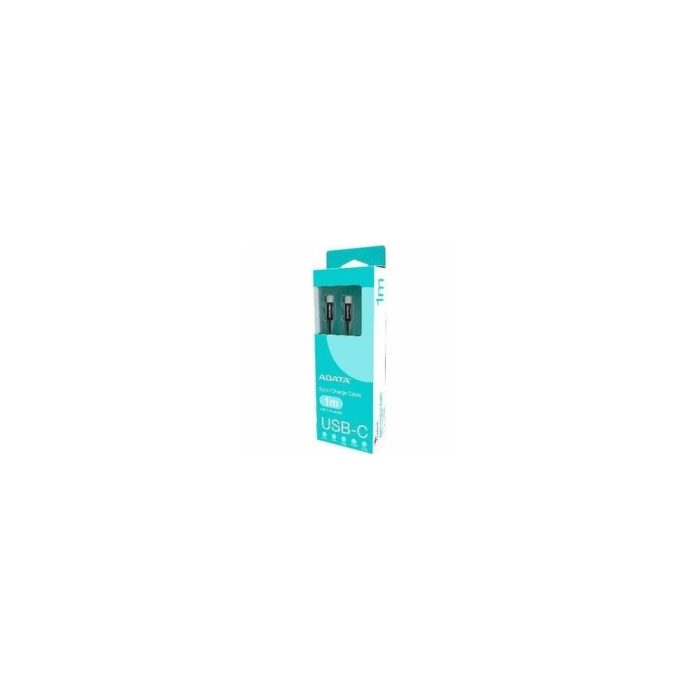 Adata CACC-100PN-BK 1m USB-C Cable de transferencia de datos - Cable for Portátil, iPhone, Smartphone, Tableta, Consola de juegos, Casco Bluetooth - 480Mbit/s - Negro