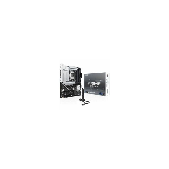 Placa base de escritorio para juegos Asus Prime Z890-P WIFI - Intel Z890 Conjunto de Circuitos Integrados - ATX - 192GB DDR5 SDRAM Maximum RAM - DIMM, UDIMM - 4 x Memory Slots - Gigabit Ethernet - 2.5Gigabit Ethernet - IEEE 802.11be - HDMI - DisplayPort - 4 sx Interfaces SATA