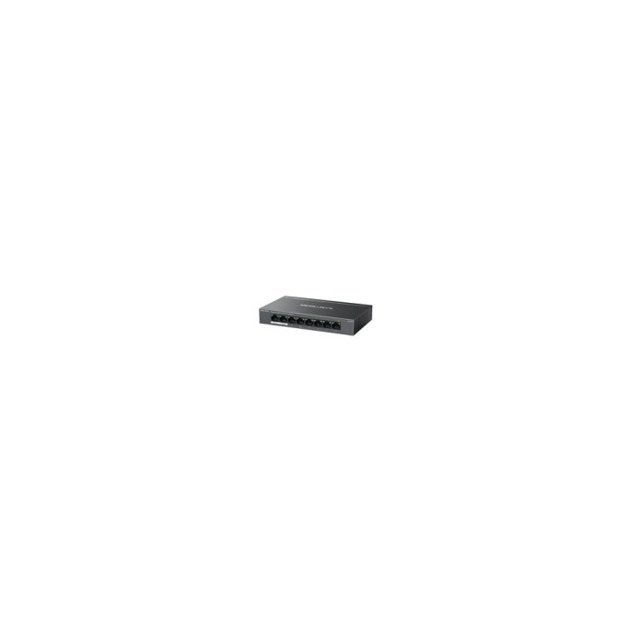 Mercusys MS108GP V1 - Conmutador - 8 x 10/100/1000 (7 PoE+) - sobremesa, montaje en pared - PoE+ (65 W)