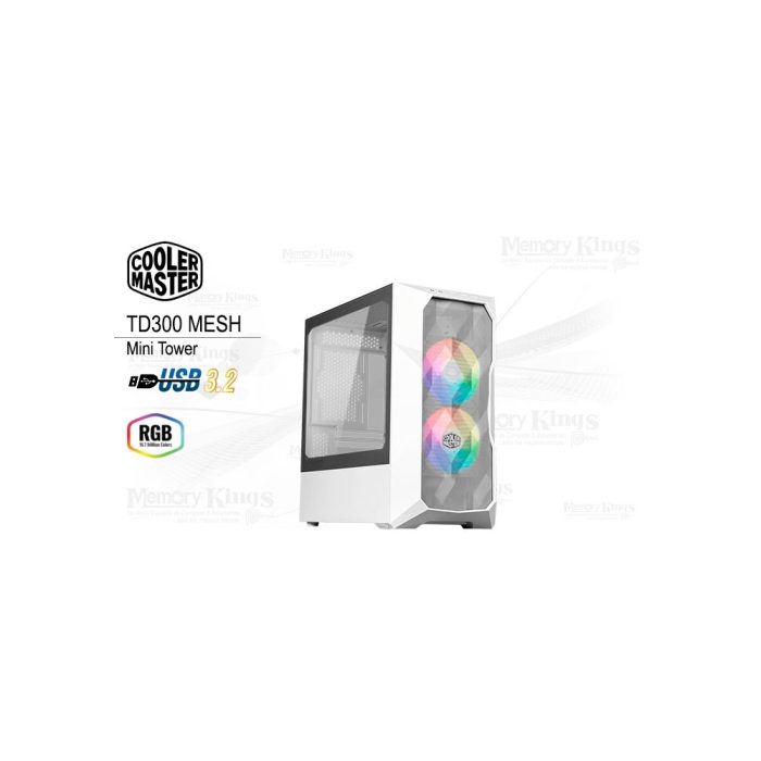 CASE Mini Tower COOLER MASTER TD300 MESH ARGB WHITE