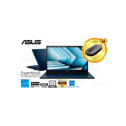 LAPTOP Core i5-1335U ASUS ExpertBook B1 B1502CVA-NJ3312 8|512|15.6" grafica Intel Iris Xe, W11PRO