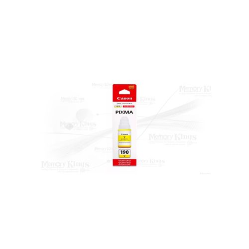 Botella de TINTA CANON GI-190 Yellow 70ml.