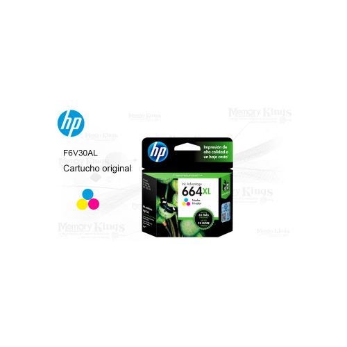 Cartucho de Tinta HP 664XL Tricolor Original 330pa