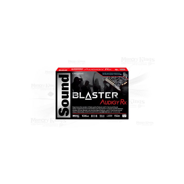 Tarjeta de sonido Creative Sound Blaster Audigy RX 7.1 PCIe - Excelente calidad de audio