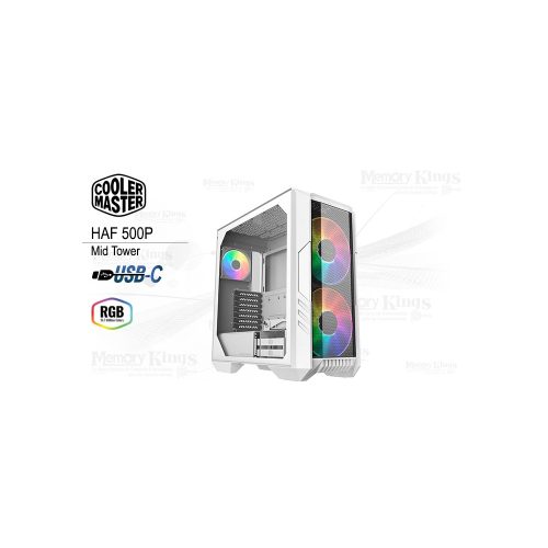 CASE Mid Tower COOLER MASTER HAF 500 ARGB WHITE