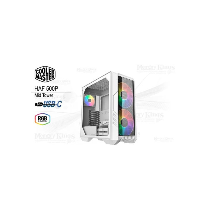 CASE Mid Tower COOLER MASTER HAF 500 ARGB WHITE
