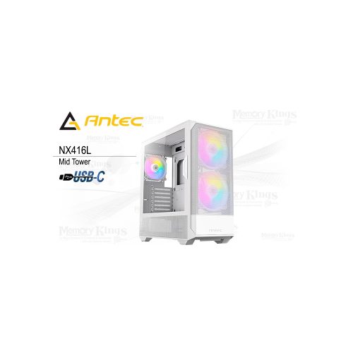 CASE Mid Tower ANTEC NX416L ARGB WHITE