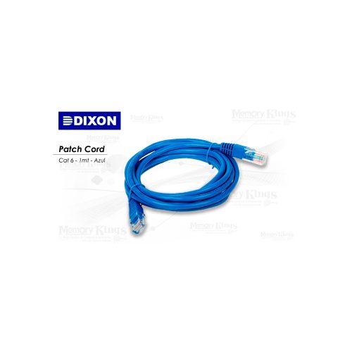 CABLE RED PATCH CORD DIXON 1mt cat-6 Azul