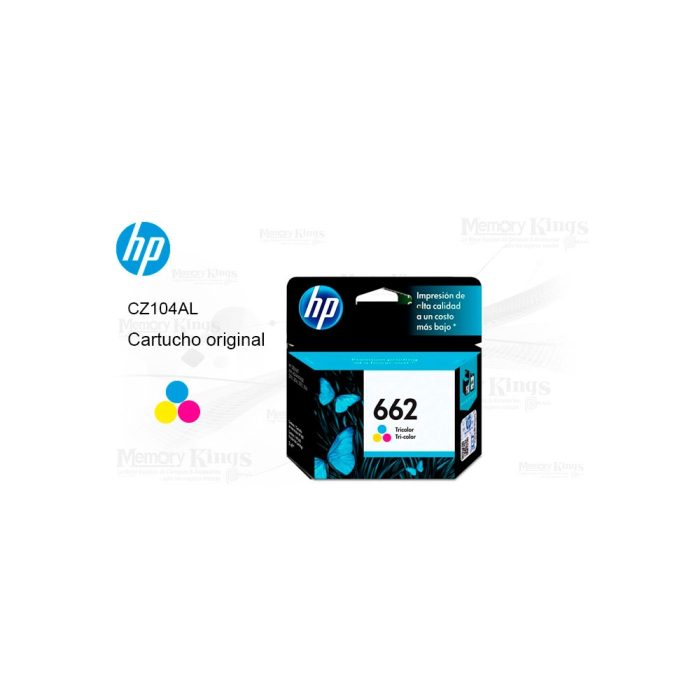 Cartucho de Tinta HP 662 Tricolor Original 100pag.