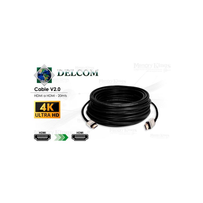 CABLE HDMI a HDMI 20mts DELCOM UHD 4K|2K