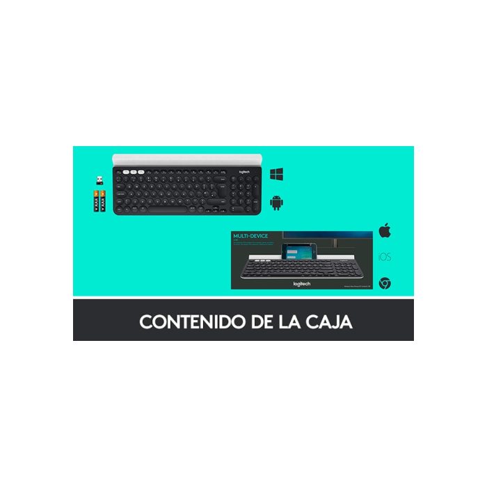 TECLADO LOGITECH K780 MULTI DEVICE BLACK Bluetooth&Wireless