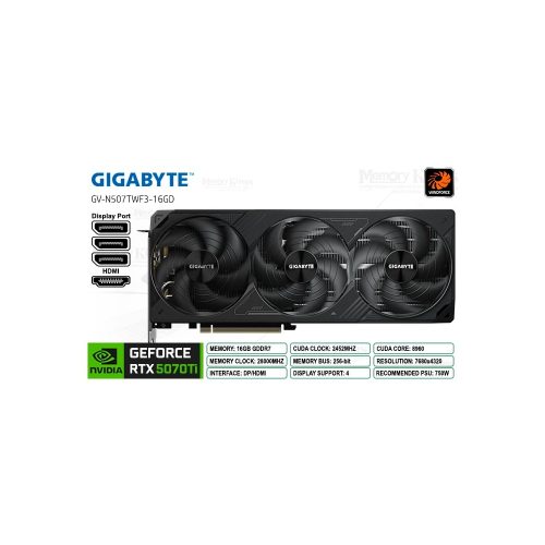GEFORCE RTX 5070 Ti 16GB 256 bit GIGABYTE WINDFORCE SFF