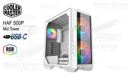 CASE Mid Tower COOLER MASTER HAF 500 ARGB WHITE
