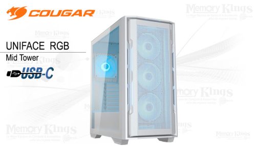 CASE Mid Tower COUGAR UNIFACE RGB WHITE