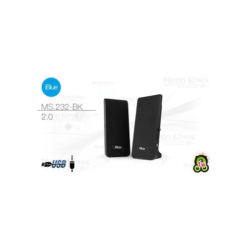 PARLANTE 2.0 IBLUE MS-232-BK USB 3.5MM BLACK