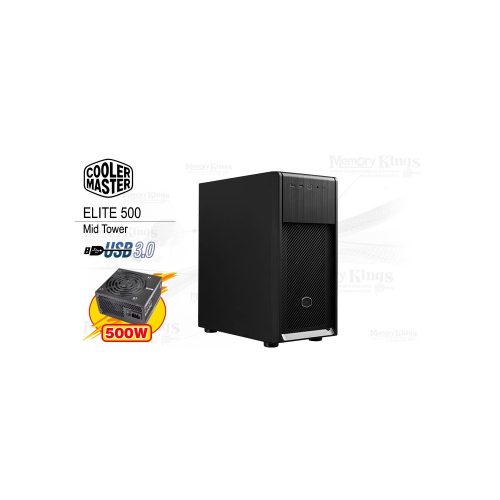CASE Mid Tower 500W COOLER MASTER ELITE 500 BLACK