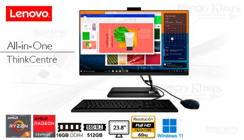 PC All in One Ryzen 5 7530U LENOVO IdeaCentre 3 24ALC6 16|512|23.8" grafica Radeon W11HOME