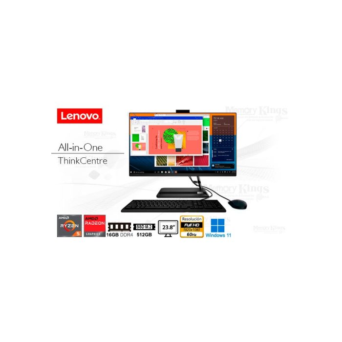 PC All in One Ryzen 5 7530U LENOVO IdeaCentre 3 24ALC6 16|512|23.8" grafica Radeon W11HOME