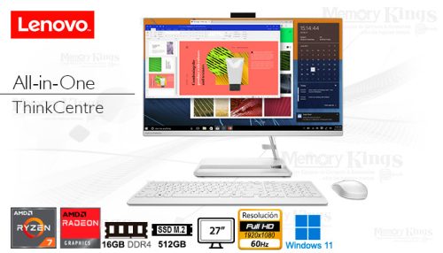PC All in One Ryzen 7 7730U LENOVO IdeaCentre 3 7730U 16|512|27" grafica Radeon W11HOME