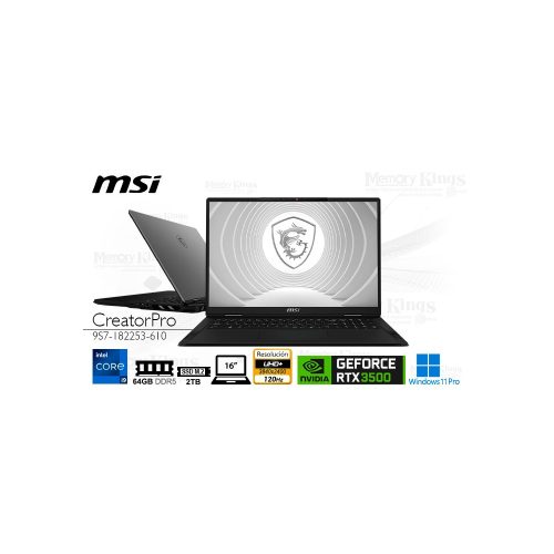 LAPTOP Core i9-14900HX MSI CreatorPro X18 HX 64|2TB|16" QUADRO RTX 3500 Ada, W11PRO