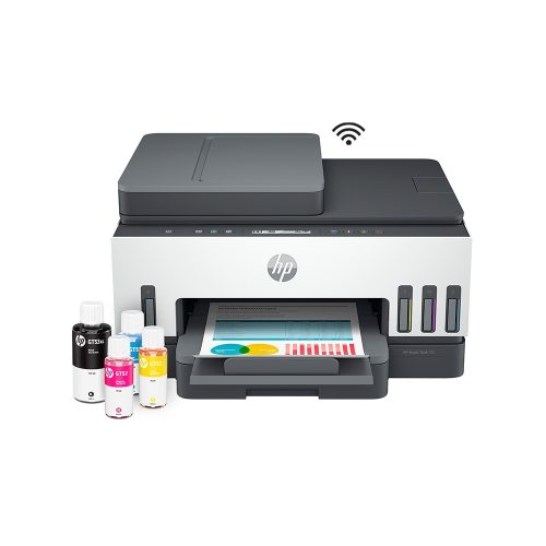 Impresora de inyección de tinta multifunción HP 750 Smart Tank - Color - Copiadora/Impresora/Escáner - 4800 x 1200 dpi Impresión - Dúplex impresión Automático - Hasta 5000 páginas al mes - Color De Superficie Plana Escáner - 1200 - LAN inalámbrica - Wi-Fi Direct, Apple AirPrint, Servicio de impresión Mopria, HP Print Service Plugin, HP Smart App - USB