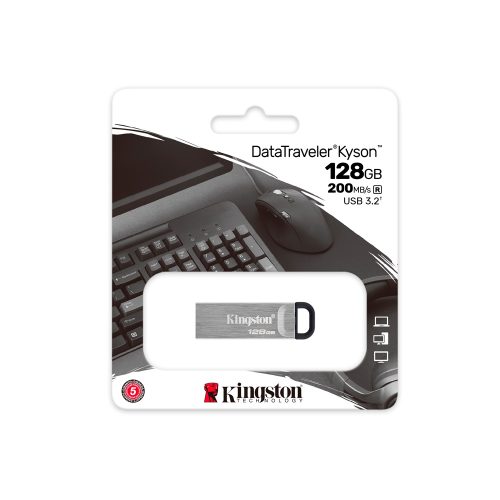 Kingston DataTraveler Kyson - Unidad flash USB - 128 GB - USB 3.2 Gen 1