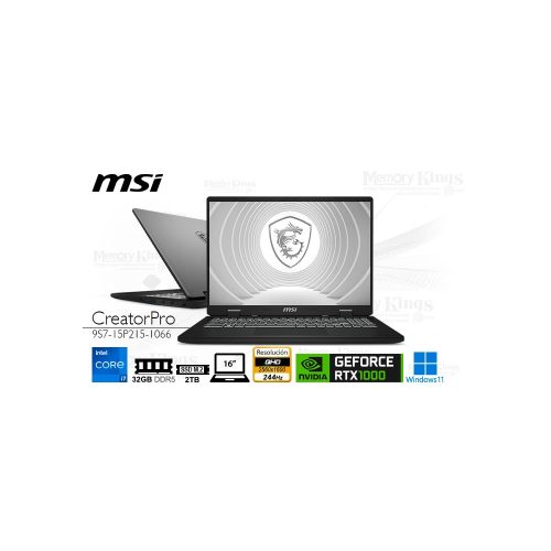 LAPTOP Core i7-14700HX MSI CreatorPro M16 HX 32|2TB|16" GEFORCE RTX 1000 Ada 8GB, W11PRO
