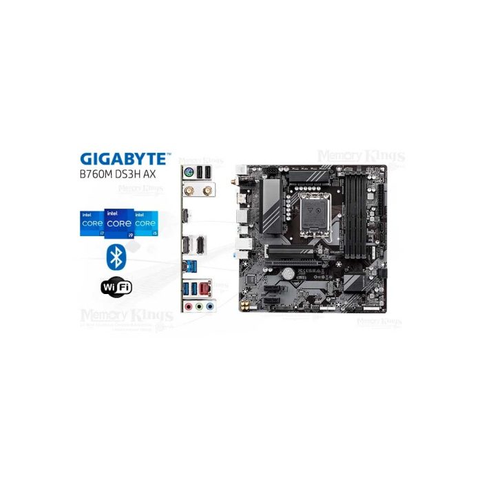 Motherboard Gigabyte B760M DS3H AX (rev. 1.0) Chipset Intel B760, LGA1700, Micro ATX